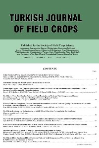 Turkish Journal Of Field Crops