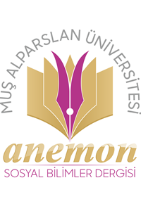 Anemon Muş Alparslan Üniversitesi Sosyal Bilimler Dergisi
